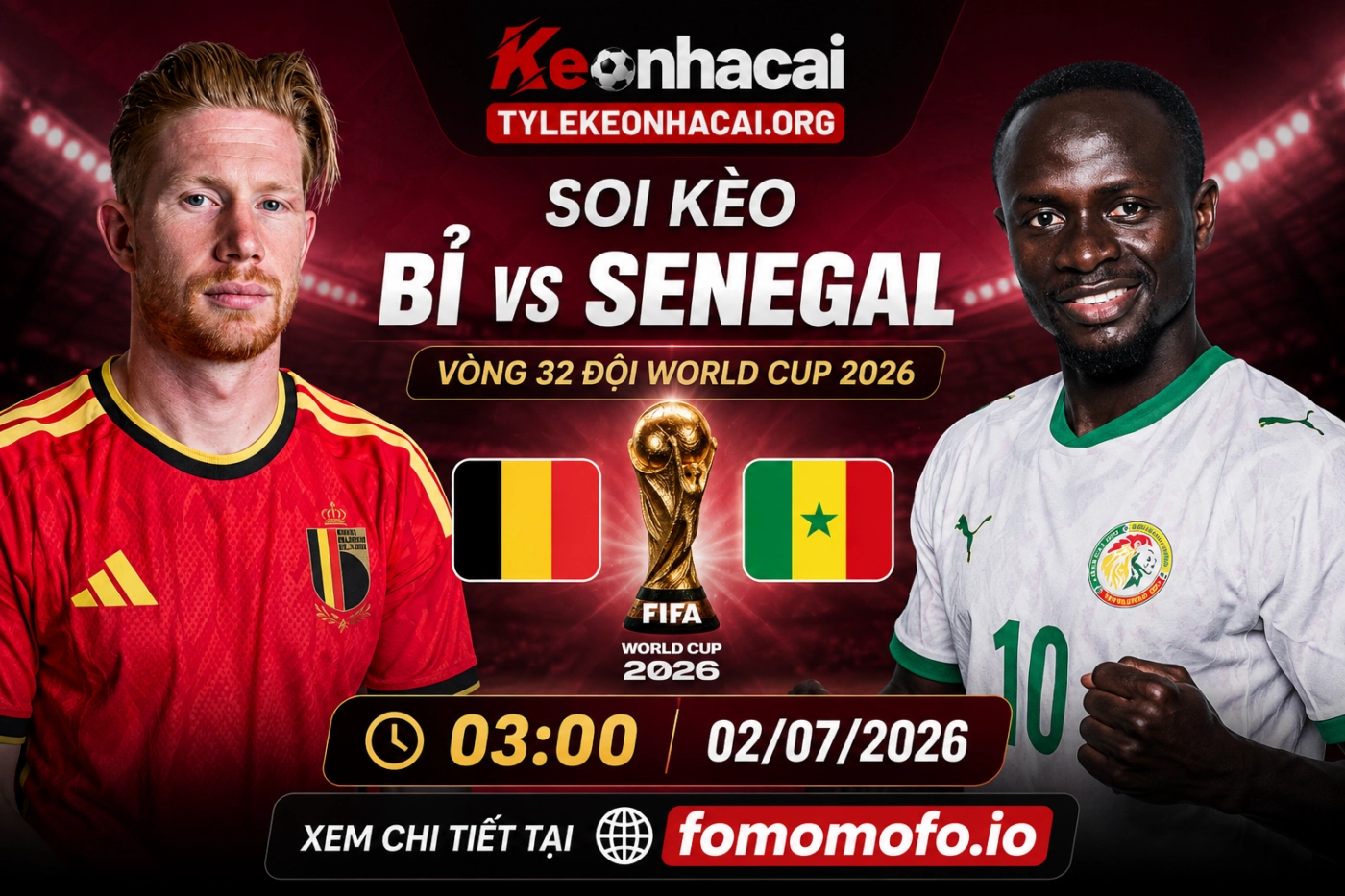 Cuộc chạm trán giữa Bỉ và Senegal: Dự đoán tỉ số vòng 1/16 World Cup 2026